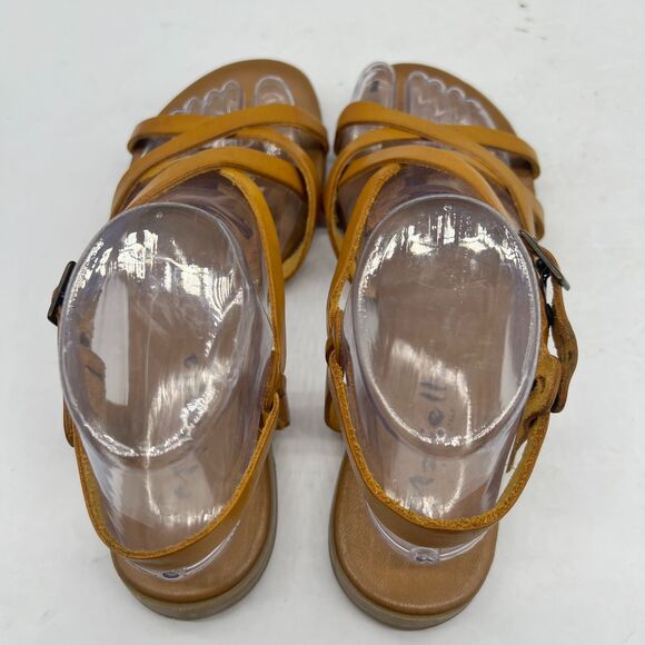 Mariella Made in Italy Brown Caged Ankle Open Toe Sandal Flats- Women's 8.5 -New - Picture 8 of 11
